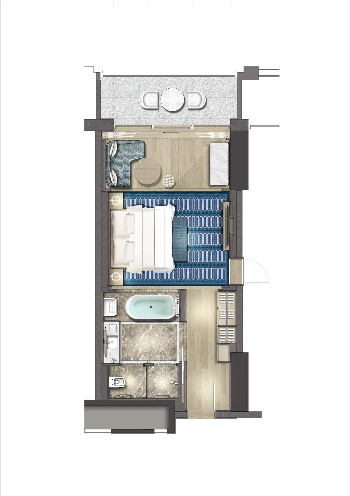 City Of Dreams Mediterranean - Integrated Resort, Casino & Entertainment Limassol Bagian luar foto Floorplan of a typical room